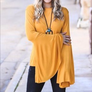 Plus size bell sleeve top